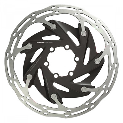 BRAKE PART SRAM DISC ROTOR 160 C-LINE XR ROAD 6B 2-PIECE ROUNDED SL/BK BRAKE PART SRAM DISC ROTOR 160 C-LINE XR ROAD 6B 2-PIECE ROUNDED SL/BK