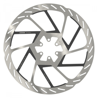 BRAKE PART SRAM DISC ROTOR 220 HS2 6B ROUNDED w/STL BOLTS SL/BK BRAKE PART SRAM DISC ROTOR 220 HS2 6B ROUNDED w/STL BOLTS SL/BK