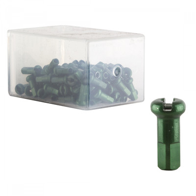 SPOKE NIPPLE DT ALY 2.0x12mm GN BXof100 SPOKE NIPPLE DT ALY 2.0x12mm GN BXof100
