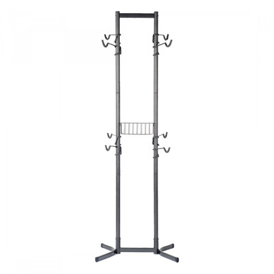 STORAGE RACK DELTA FOUR BIKE FREESTANDING RACK w/BASKET STORAGE RACK DELTA FOUR BIKE FREESTANDING RACK w/BASKET