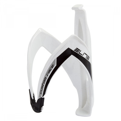 BOTTLE CAGE ELITE CUSTOM RACE WHT/BK BOTTLE CAGE ELITE CUSTOM RACE WHT/BK