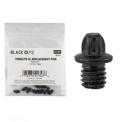 PEDALS BK-OPS TORQLITE UL M4-8 REP PINS BK BGof10 PEDALS BK-OPS TORQLITE UL M4-8 REP PINS BK BGof10