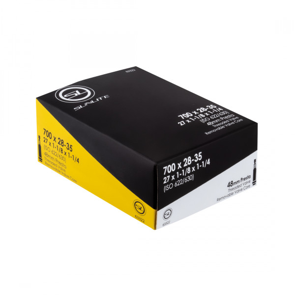 TUBE SUNLT 700x28-35 PV48/THRD/RC (27x1-1/8x1-1/4) FFW30mm