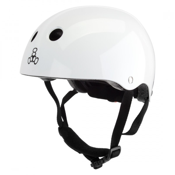 HELMET TRIPLE8 LIL8 DUAL CERT w/EPS XS-SM WH