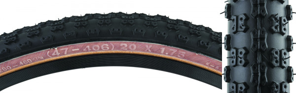 TIRE SUNLT 20x1.75 BK/SK MX3 K50 WIRE