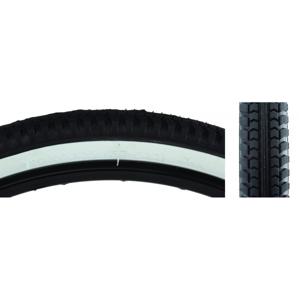 TIRE SUNLT 29x2.125 BK/WHT CRUISER A1072 WIRE