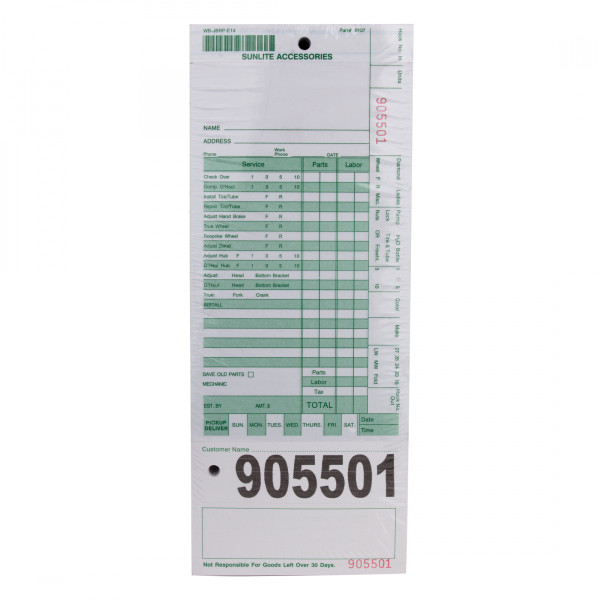 FORM SUNLT REPAIR TAG COMPACT PKof250