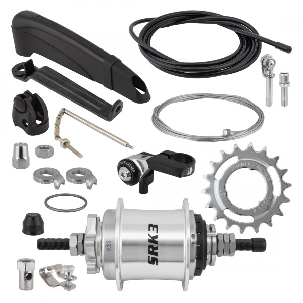 HUB RR S/A 3sp SRK3 32 6B SL w/TRIM KIT/THUMB-SHIFTER SLS30-T 135/185mm NON-ROTARY