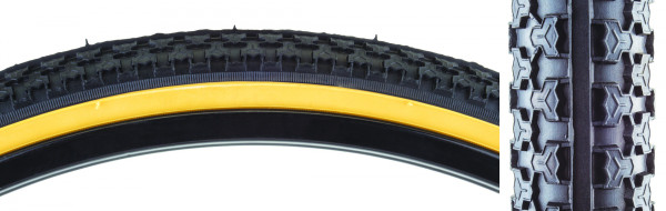 TIRE SUNLT 26x1.75 BK/GM RAISED CTR K53 WIRE