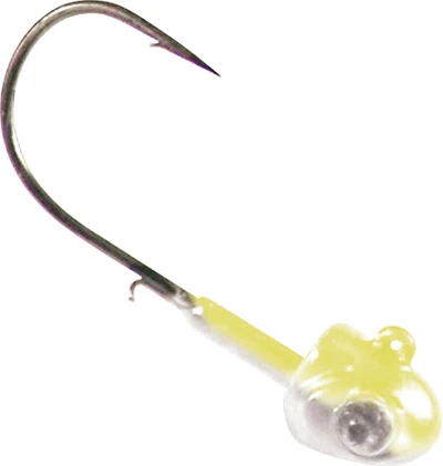 2 pk 1/8 oz Chartreuse Shad Google Eye Swimbait Jigs