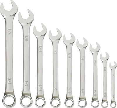 9 pc SAE Combination Wrench Set