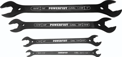 4 pc SAE Thin Open-Ended Wrench Set