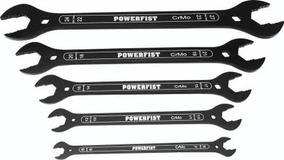 5 pc Metric Thin Open-Ended Wrench Set