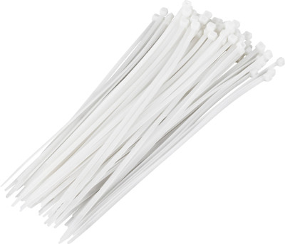 100 pk 11 in. White Cable Ties