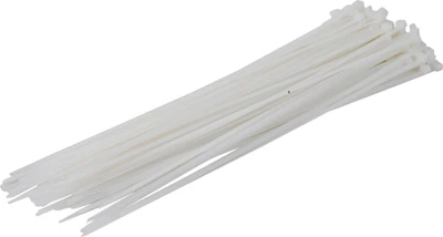 100 pk 14 in. White Cable Ties