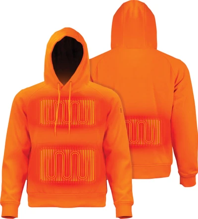 Small Orange Heated Pullover Hoodie