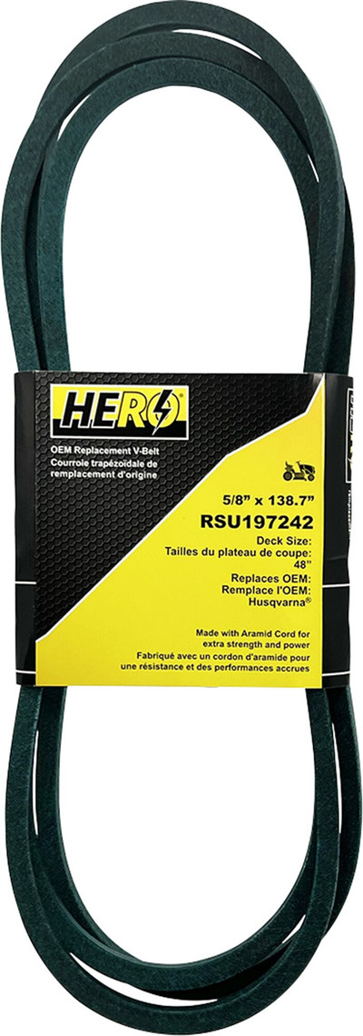 5/8 x 138.7 in. Aramid Cord Mower Deck V-Belt