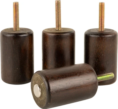 4 pk 2-1/2 in. Wooden Legs with thread
