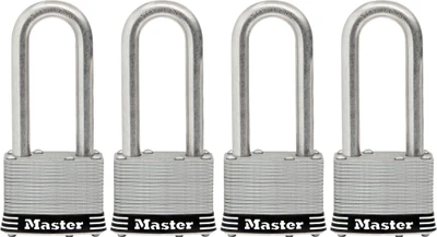 4 pk 2-1/2 in. Laminated-Stainless-Steel Keyed-Alike Padlocks