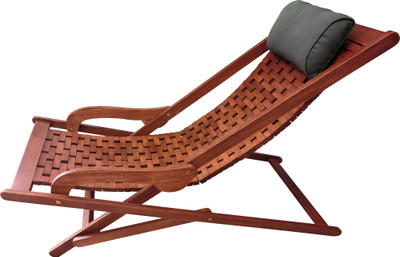 Wooden Swing Lounger with Pillow