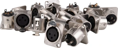 20 pk 3-Pin Jack Panel Mounts