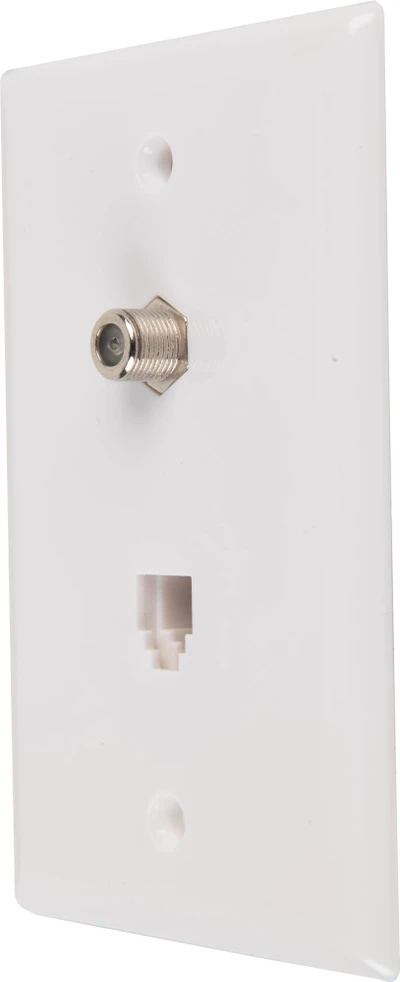 2-Line Wall Phone/Coax Jack