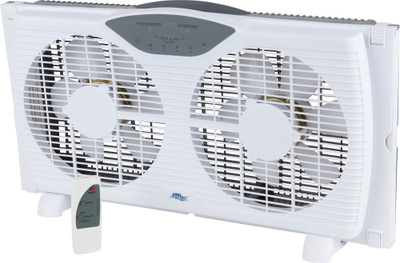 9 in. Digital Twin Window Fan with Remote