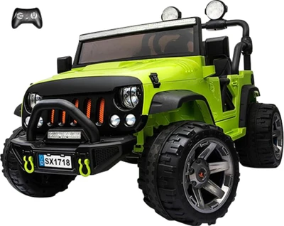 Green 12V Lifted Kids Ride-On Off-Roader
