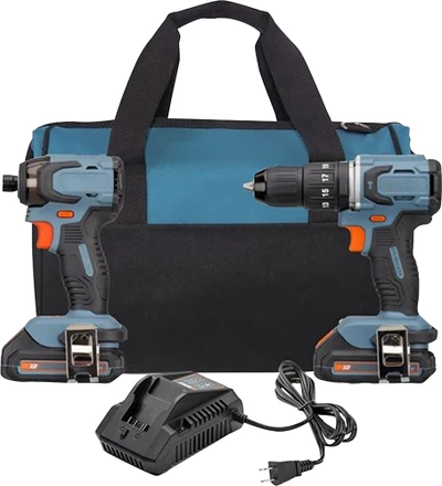 Cordless 20V 1/2 in. Hammer Drill/Driver and 1/4 in. Impact Driver Kit