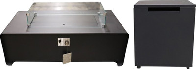 28 x 50 x 14 in. Black Fire Table