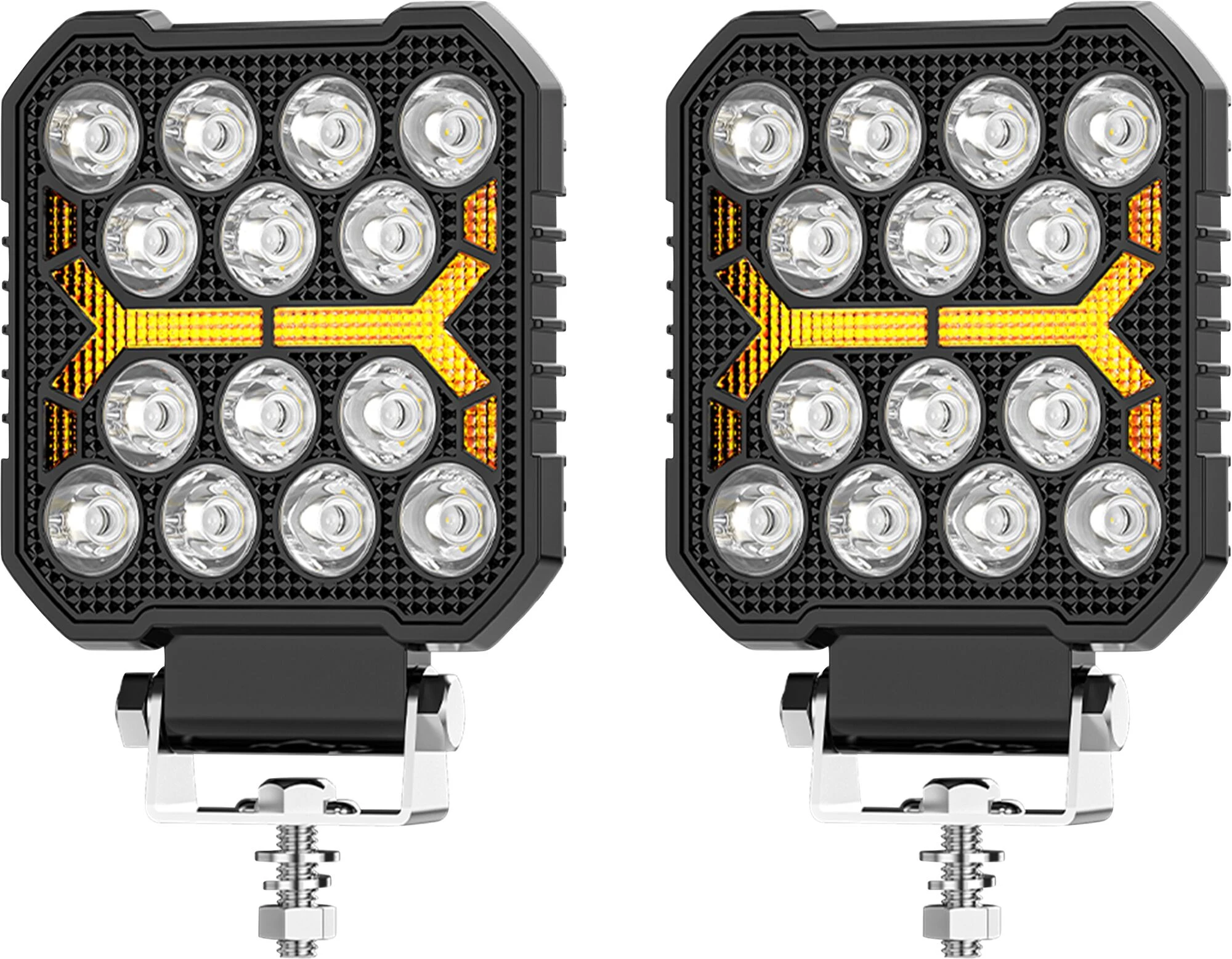 2 pk 4 in. 2,000 Lumen LED Spot Lights with Position Light