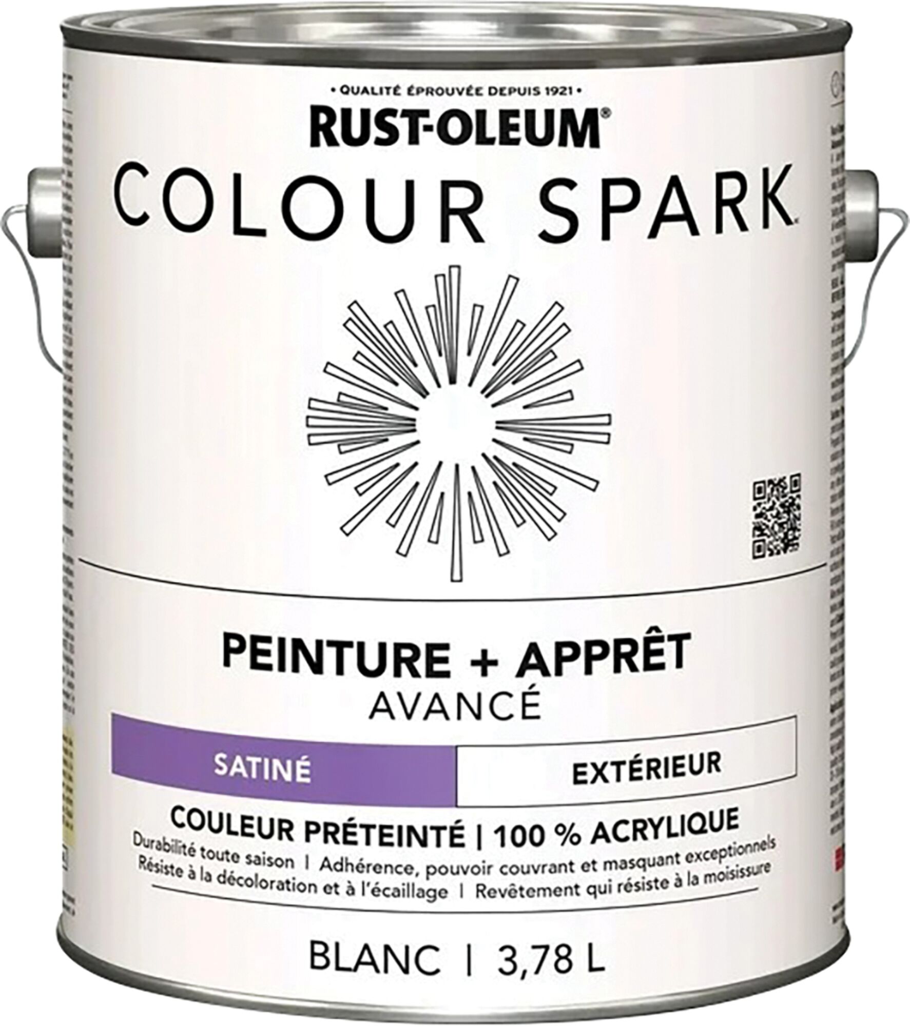 Exterior White Satin Acrylic Paint