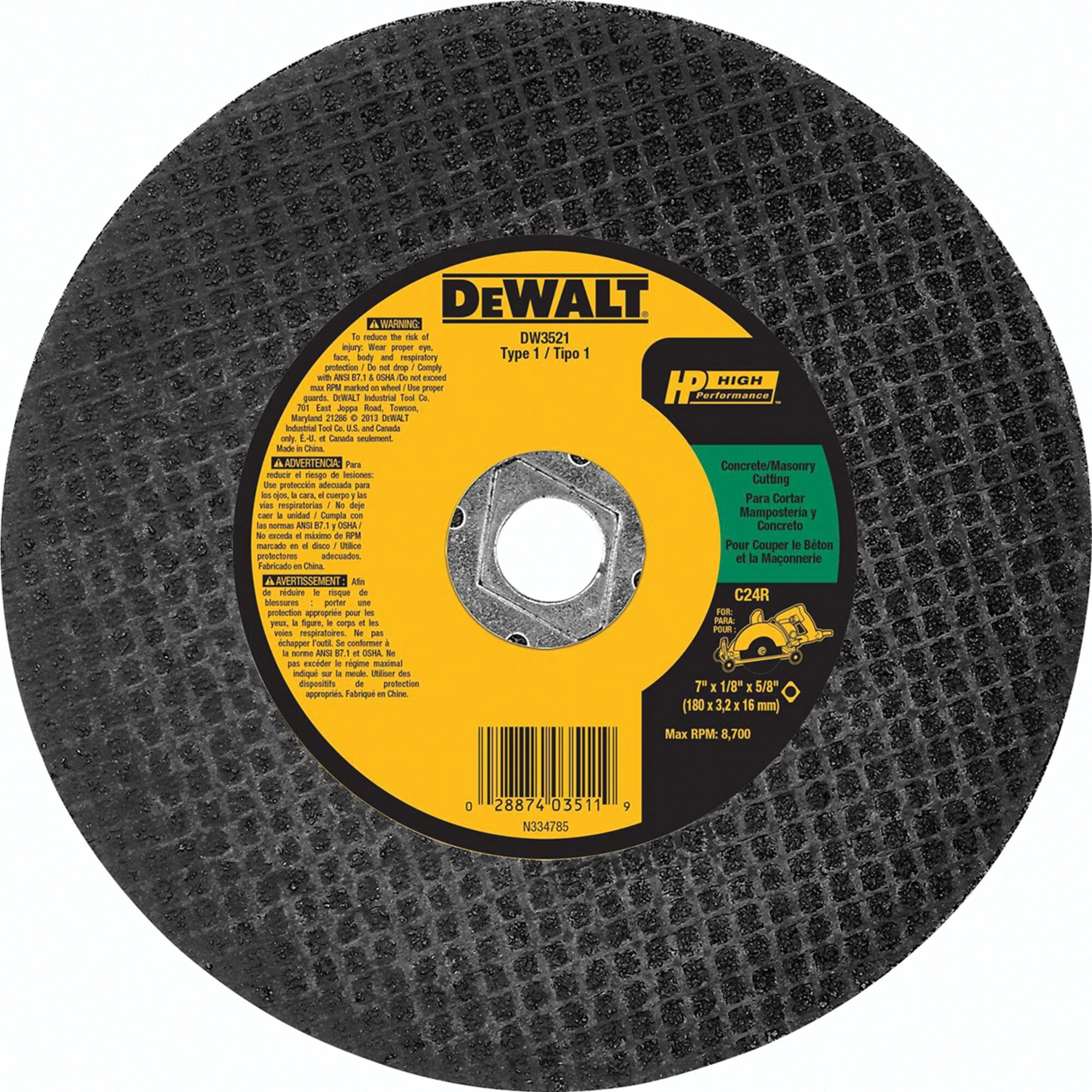 7 in. Concrete/Masonary Cutting Abrasive Saw Blade
