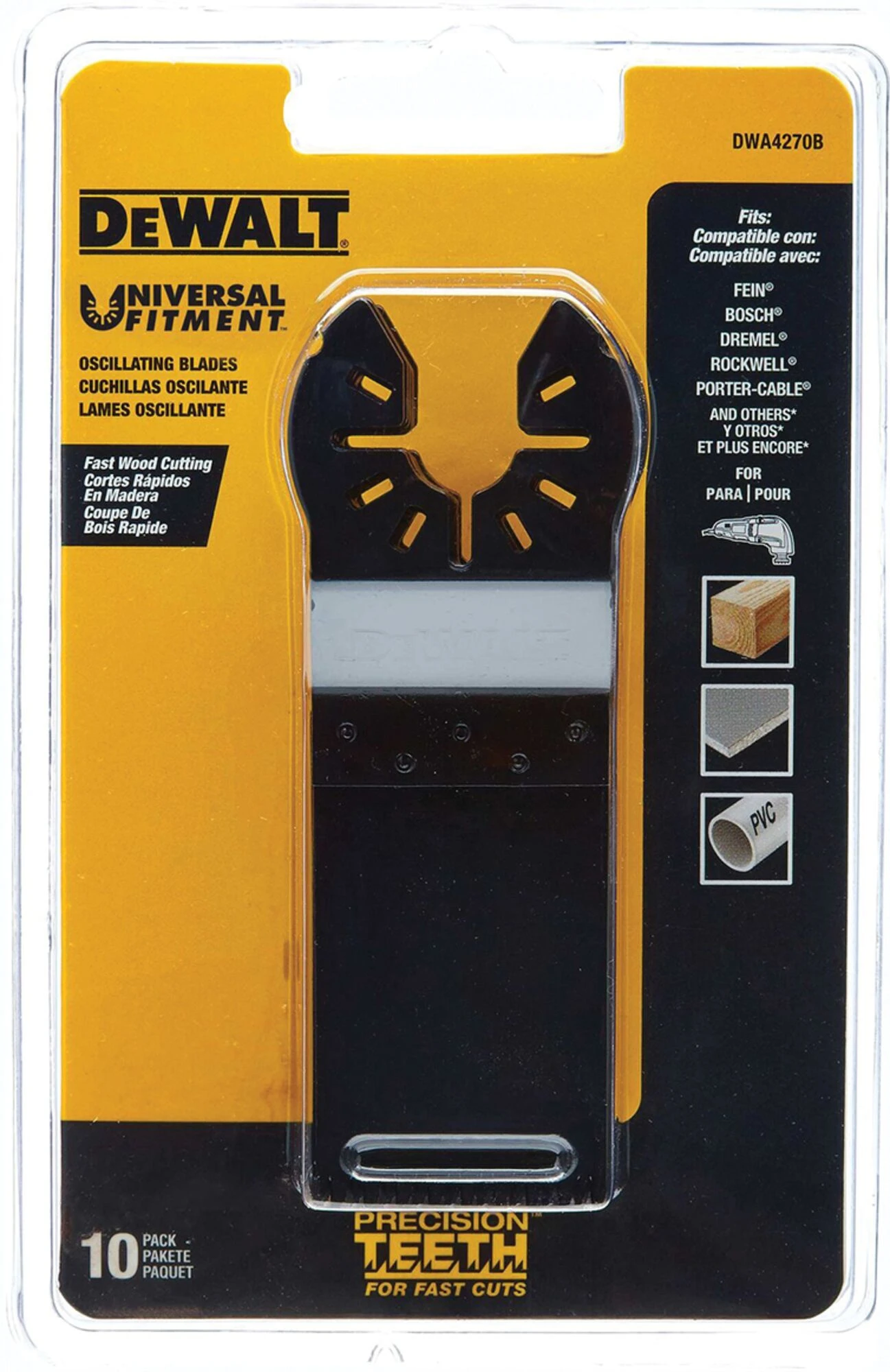 10 pk 1-1/4 in. Precision Wood Cutting Oscillating Blades