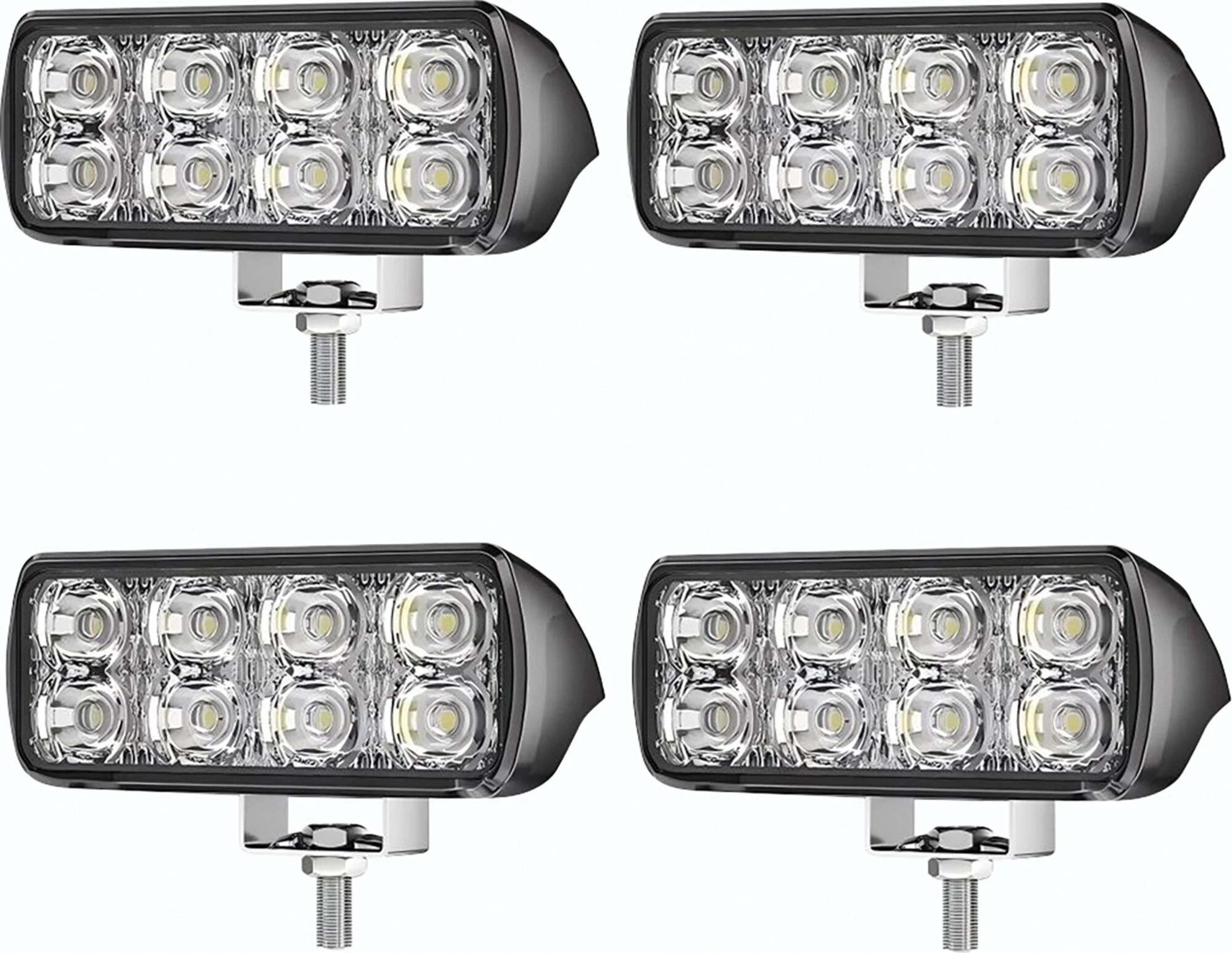 4 pk 3-1/2 in. 800 Lumen LED Flood Lights