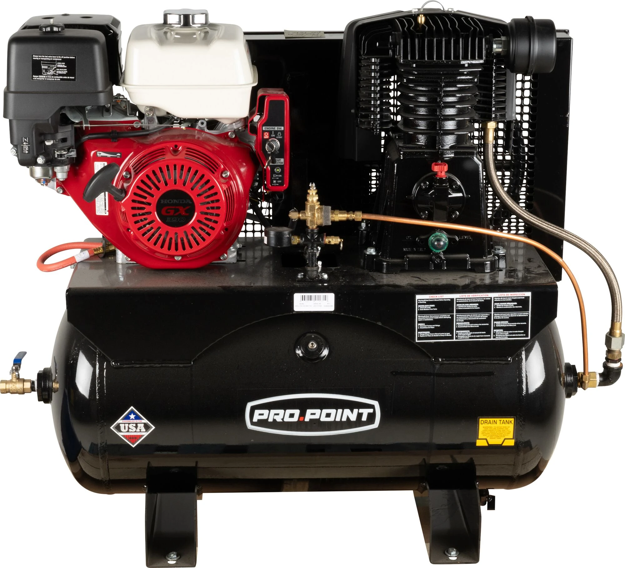 30 Gallon 2-Stage Truck-Mount Gas Air Compressor