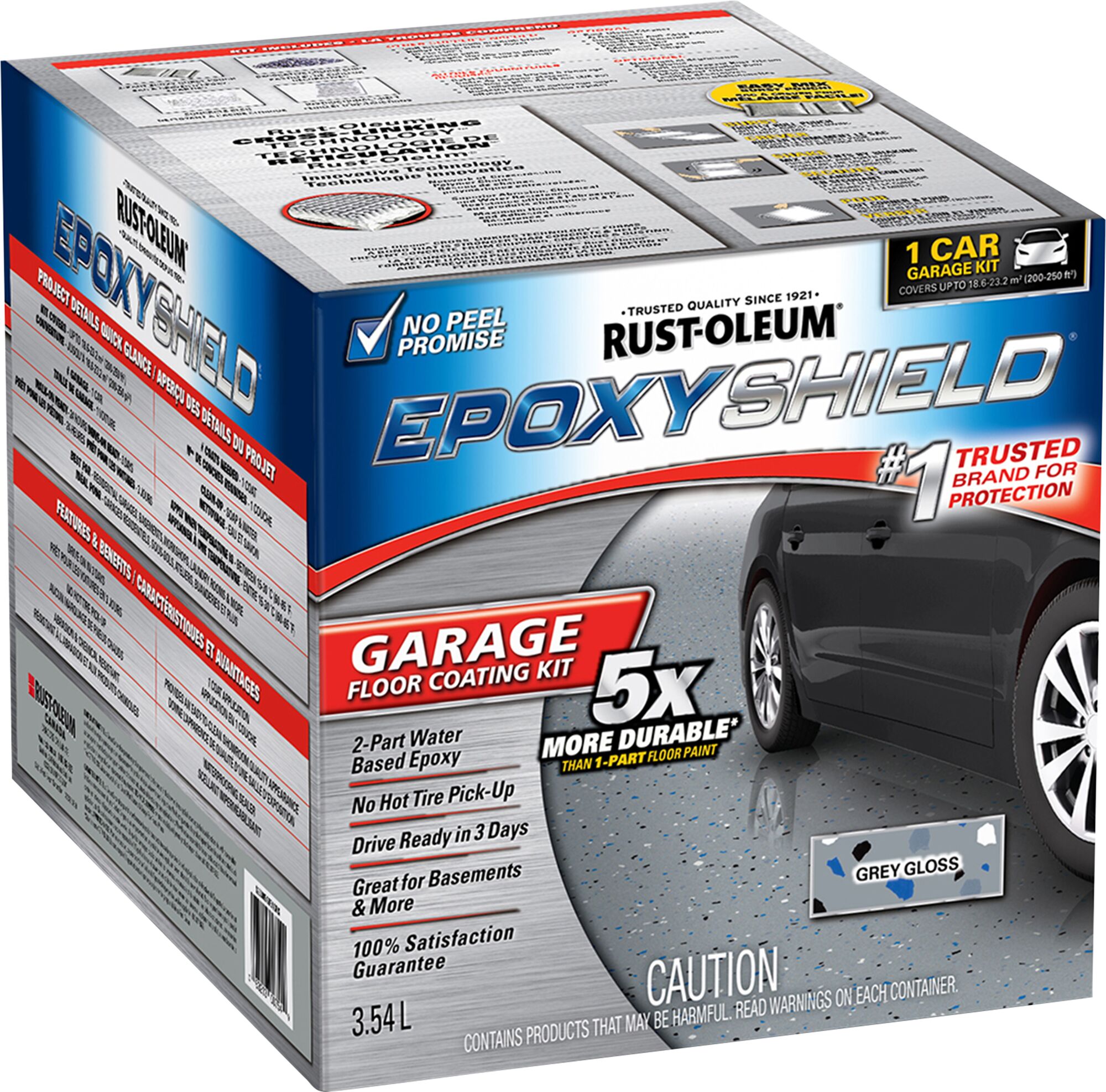 Grey Garage Epoxy Floor Coating Kit