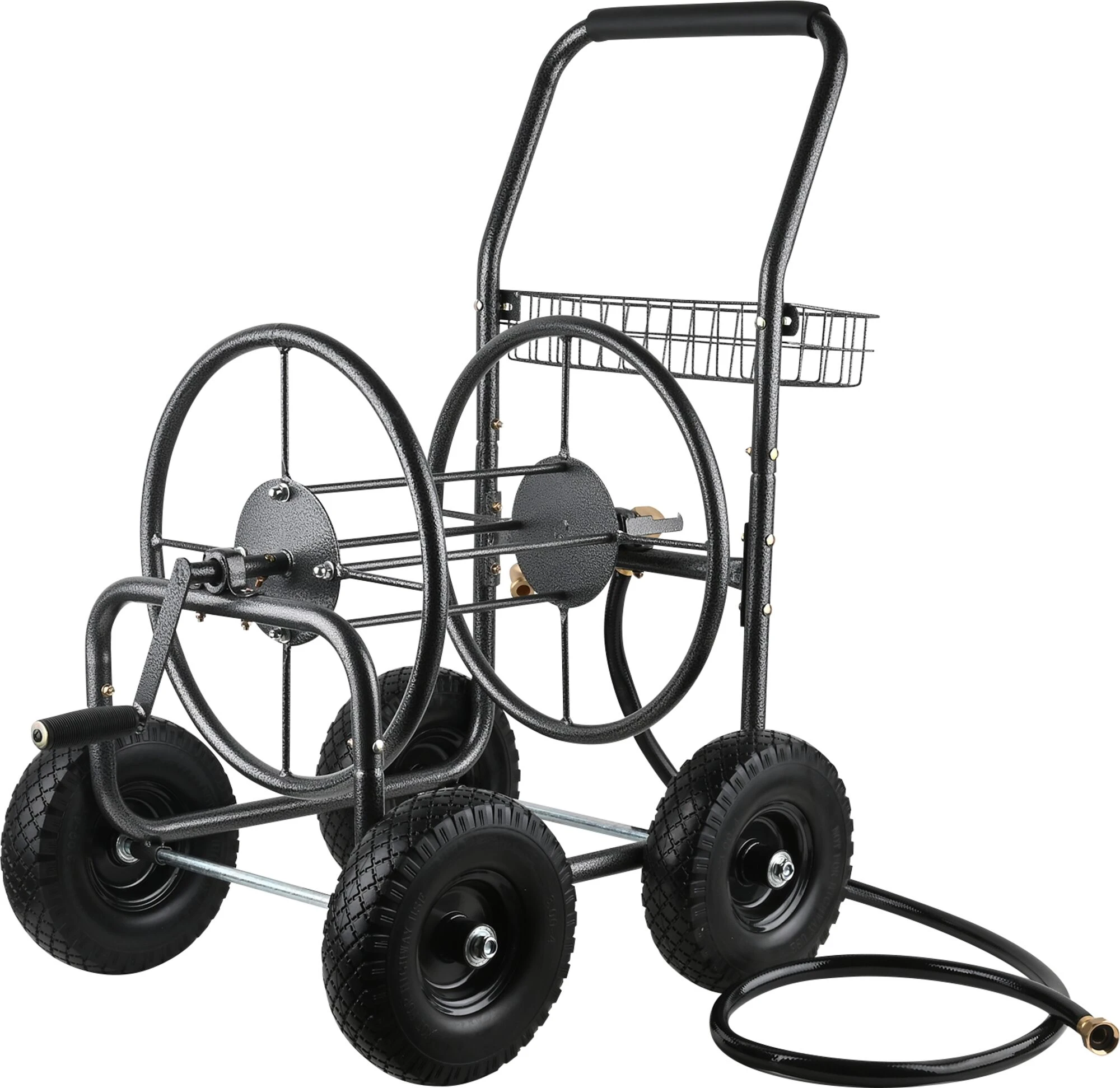 4-Wheel Flat-Free Hose Reel Cart