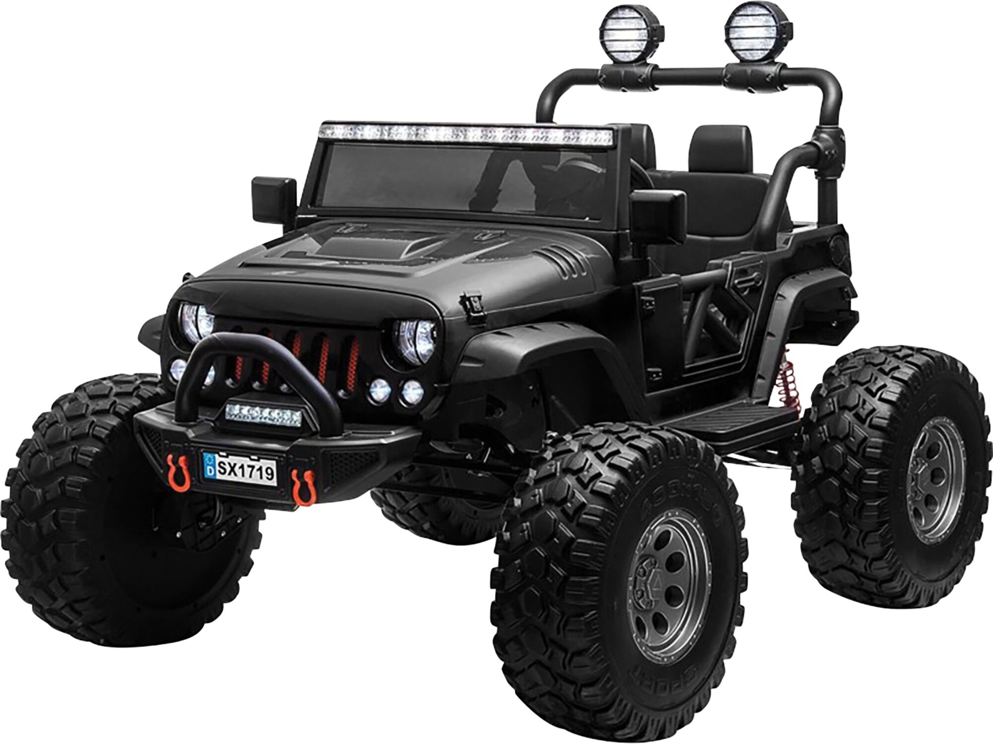 Black 12V Lifted Kids Ride-On Off-Roader