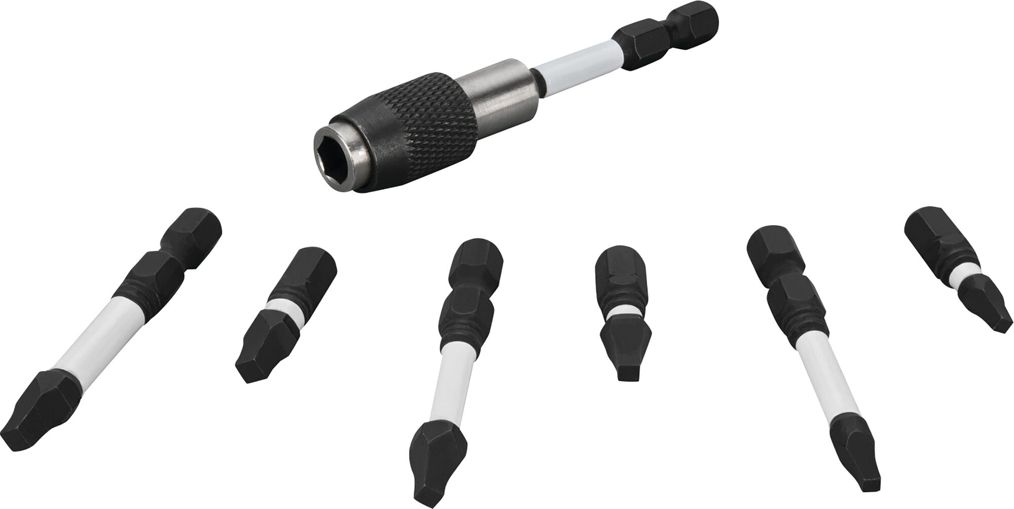 7 pc Square Power Impact Driver Bit Set