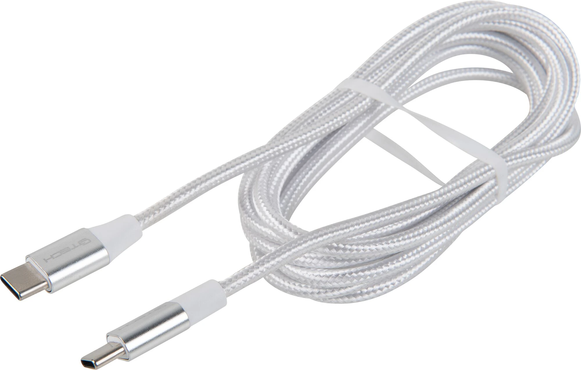 6 ft USB-C to USB-C 100W Braided Charging Cable, Assorted Colours