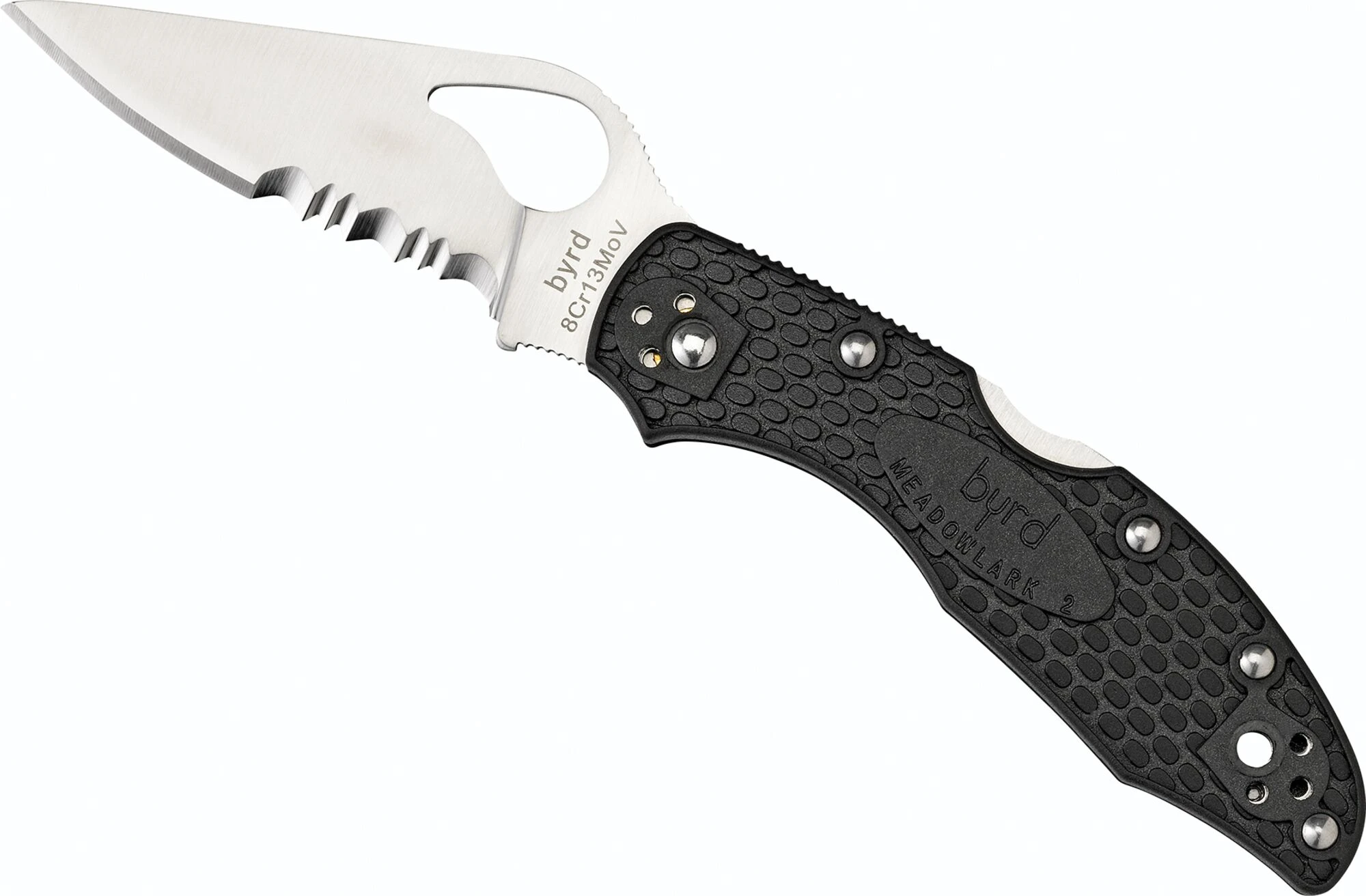 7 in. Black Serrated Meadowlark 2 Folding Knife