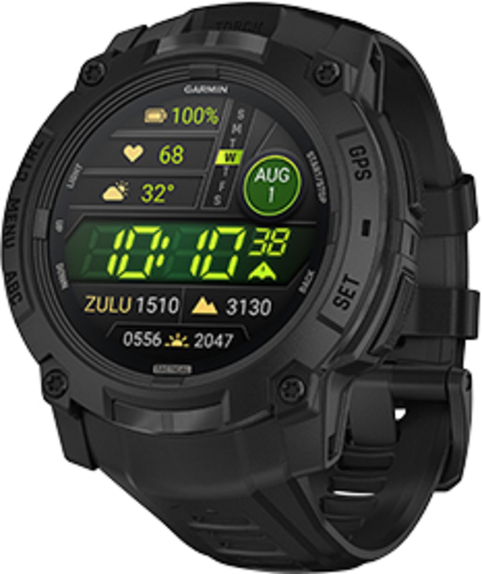 50 mm Black Instinct 3 Tactical Edition Smartwatch