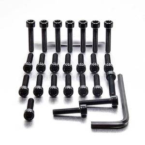 Alu Motorseitendeckelschraubenkit Honda CBR600F/FS '01-'02 Schwarz