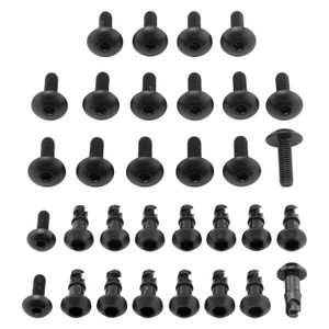 Alu Verkleidungsschraubenkit R1 '02-'03 Schnellspanner Innensechskant Schwarz