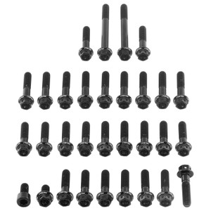 Alu Motorseitendeckelschraubenkit Kawasaki Ninja ZX4-R/RR Race Spec Etched Schwarz