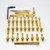 Alu Motorseitendeckelschraubenkit Suzuki GSX-S 1000 Race Spec Etched Gold