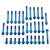 Titan Motorseitendeckelschraubenkit BT1100 Bulldog Aussensechskant mit Flansch Blau