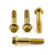 Edelstahl Stummellenker Klemm Schrauben Set Race Spec Gold