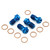 Titan Einzel Hohl Schraube M10 x (1.25mm) Race Spec Bremssattel Hinten Paket x 4 Blau